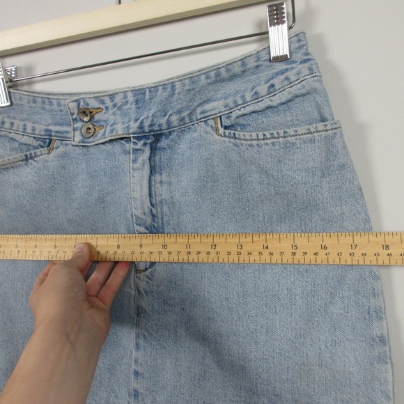 GAP Denim Mini Micro Skirt 4 Blue 100% Cotton Pockets Casual Brat Y2K Vtg 310 - Picture 9 of 12